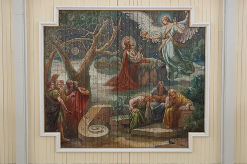 Deckengemälde aus Holz in St. Cyriak Malsch